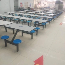 四人連體餐桌凳